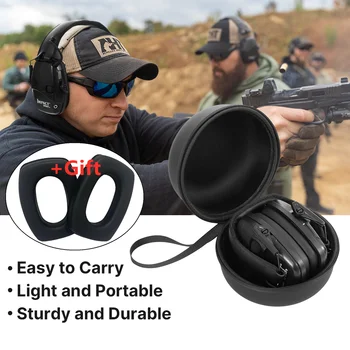 Taktikaline Elektroonilise Shooting Earmuff Juhul Anti-müra Kõrvaklappide Heli Võimendamine kuulmiskaitsevahendite Peakomplekt Kokkupandav kott koos