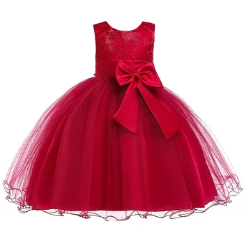 Laste Riided 2019 Uusi Tüdrukute Kleit (Solid Color Design Baby Kleit Boutique Lill Lapsed Kleidid Tüdrukute Vabaajarõivaste 3 -10 Y