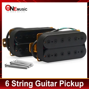 6 String Elektri Kitarri Humbucker Pickup Dual kooskõlas Reguleeritav poldiga Pikap, Must