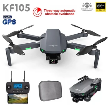 KF105 Professionaalne GPS Undamine 4K HD-Kaamera Auto Visuaalne Takistuse Vältimine Harjadeta Kokkupandav Quadcopter RC Undamine VS KF102 MAX