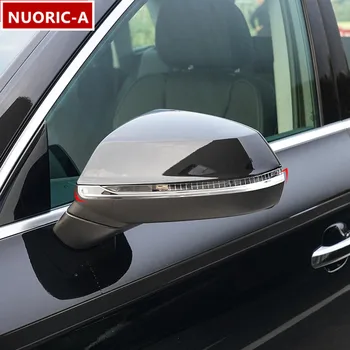 Roostevabast Terasest Car Styling Rearview Mirror Raami Kaunistamiseks Kate Kleebised Sisekujundus Audi Q5 FY 2017-2022 Välisilme Tarvikud