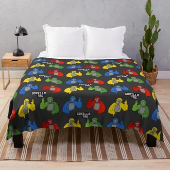 Gorilla, Silt, Sinine, Kollane, Roheline, Punane Gorilla on Gorilla, Silt, Logo, Viska Blanket5 kuus/200x180cm