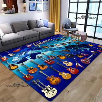 3D color kitarr trükkimine vaip laste mänguväljak tuba mängida vaip elutuba, magamistuba non-slip vaip fotograafia prop vaip