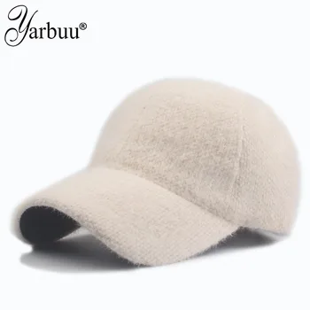 [YARBUU] Uus mood brändi kõrge kvaliteediga vill baseball cap Paksenema Sooja Puhta värvi casquette müts Mehed, Naised, mütsid hulgimüük