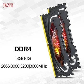 JAZER Memoria Ram DDR4 8gb 2666MHz 16gb 3200MHz 3600MHz Lauaarvuti Mälu Arvuti Ram-i Koos Heatsink