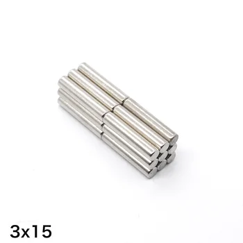 20~500pcs 3x15 mm Võimas Tugev Magnet Magnetid 3mmx15mm Alalise Neodüümi Magnetid 3x15mm Väike Ümmargune Magnet 3*15 mm