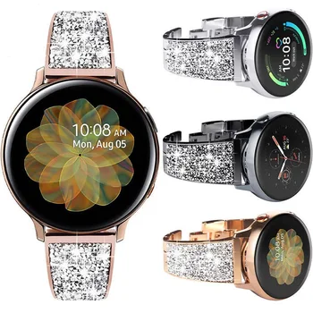 20mm 22mm Teemant metall rihm ühildub Samsung watch 3 46 mm/Huawei GT/Amazfit 47mm Asendamine käevõru Aktiivne 2 esiliistu