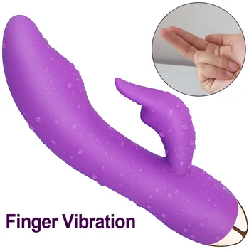 Sõrme Vibraatorid Vagiina G Spot Massaaž Kliitori Stimulaator Küülik Topelt Vibreeriv Masturbator Täiskasvanud Sugu Mänguasjad, Naiste Dildo