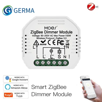 GERMA Mini DIY Tuya ZigBee 3.0 Smart Dimmer Lüliti Moodul Rummu Vaja Smart Elu App Alexa Google ' i Kodu hääljuhtimine 1/2 viisil