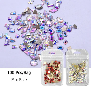 1 Karp 100TK kive nail art kaunistused tsirkoon diamond võlusid gem nail art lisatarvikud 3D Nail Art Teenetemärgid