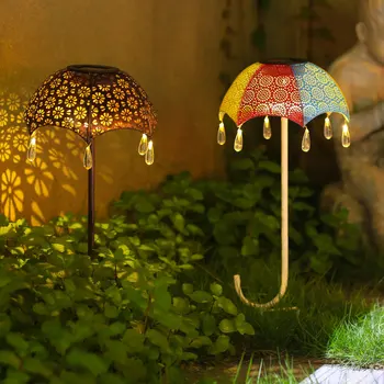 Päikese-Aed Tuled Väljas Veekindel Muru Lamp LED Vihmavari Kunsti Lamp Õõnes Projektsioon Maastiku Tuled Õue/Rada Decor