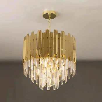 Loominguline Kristall Lühter Kaasaegne elutoa Valgustus-Uus Disain LED Rippus Lamp Ring Kuld Home Decor Värv Cristal Läige