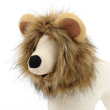 Loominguline lõvi peakatted võltsitud kõrva kutsikas ümber müts pet naljakas kass müts koer