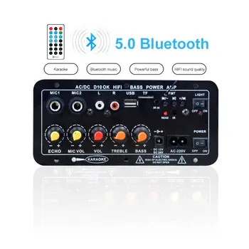Võimendi Juhatuse Sisseehitatud Bluetooth 220v 12v 24v 8-12inch Kõlari Subwoofer, Universaalne, Aux-Tf Kaart Audio Võimendi Moodul