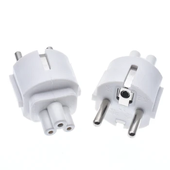 traadita ELI Vooluvõrku toitejuhtme pistik adapter EU Pistik IEC320 C5-Leaf Ristik adapter plug sülearvuti laadija 1tk