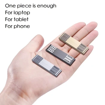 Uus 3in1 Mini Kaasaskantav Metallist Omanik Tablett Telefon Laptop Stand Folderable Muutuja Hõbehall Ipad Mobiil Mobiiltelefon Sülearvuti