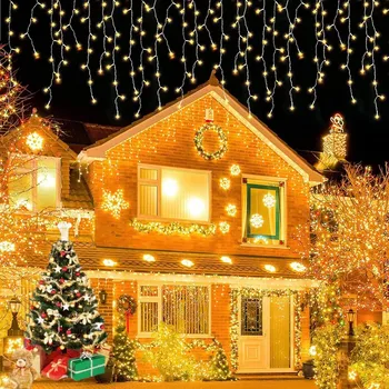 8-24 M Pulm teenetemärgi led Väljas vanik Jõulud ja Uus aasta festoon lambid decor aed hoovis maja soe valge luces