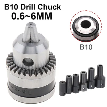 B10 0.6-6mm Drill Bit Klamber + B10 Drill Chuck Connecting Rod Varruka Koondamise Siduri 4mm/5mm/6mm/8mm Komplekt Käsi Electric Drill Tööriist
