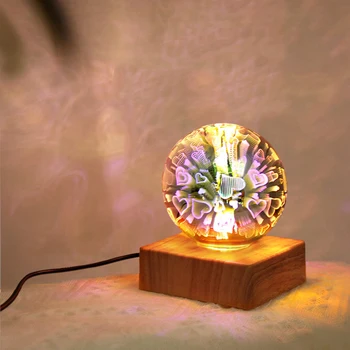 Loominguline Romantiline 3d Ilutulestiku kristallkuul Lamp Usb Tabel Tuled Magada Atmosfääri Kerge Dekoratiivne Lamp Kodus Ruumi Kaunistamiseks