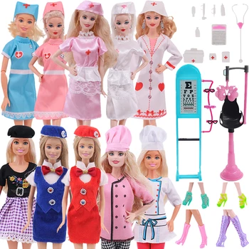 Barbies Nukk Kingad Arst, Õde Peakokk Ühtne Kostüüm Stseeni Cosplay Nuku Riided Barbie 11.8 Tolline Nukk Tarvikud Tüdruku Mänguasjad
