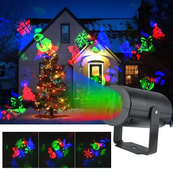 Jõulud LED-Projektori Kerge Etapi Valgustuse Mõju Disco Laser Lumehelves Projektsioon Lamp Väljas Veekindel Kodu Aed Decor
