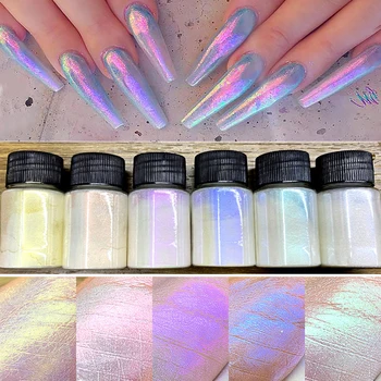 Merineitsi Glitter Chrome Küünte Pulber Holograafiline Küünte Sära Aurora Pigment-Pulber Küüned Dip Pulber Küünte DIY Asjade Uus
