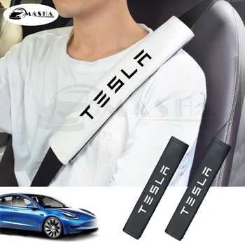2tk Jaoks Tesla Model 3 / - Mudel Y / S / X Auto Turvavöö Padjad Ohutuse Turvavöö Katta Auto Tarvikud Juhi Õla Hooldus