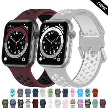Rihm apple watch seeria 6 5 se 4 3 Hingav Silikoon sport watchband correa käevõru apple watch band 44mm 42mm 40mm 38mm