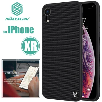 iPhone XR Juhul Nillkin 3D Reljeefne Nailon Kiud tagakaane jaoks iPhoneXR Pehme Serv Telefoni Case for iPhone XR Nilkin Raske Coque