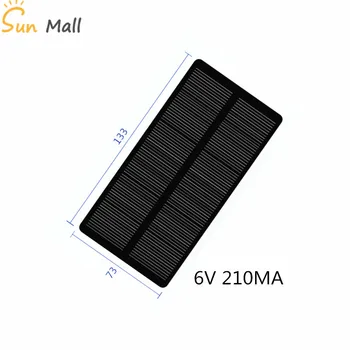 Mini 6V 210MA 1.25 W Monokristallilised Räni Solar Panel /Solar Epoksü Paneel päikesepaneel Fotogalvaanilised Rakkude Telefoni Laadimine