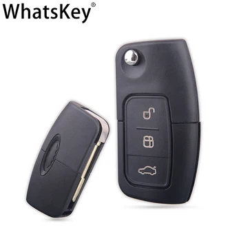 WhatsKey 3 Nuppu Flip Key Shell Ford Transit Galaxy C-Max Ka Fiesta, Mondeo 2 3 Keskenduda Kokkuklapitavad Auto Võti Puhul HU101 Tera