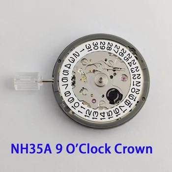 Algne NH35A Automaatne masinate Liikumise 9 O ' clock Crown Kuupäev Meeste Vaata Liikumise Vaata Mehaaniliste ReplacementParts