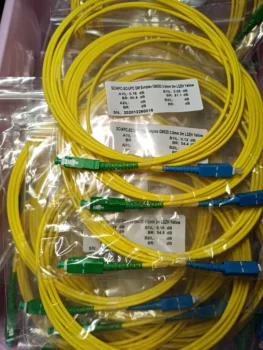 50TK Jumper KS UPC KS APC Single-mode optiline fiber Optic patch cord 3.0 mm PVC G657A SM FTTH Optiline Kaabel, 1M/2M/3M