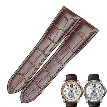 WENTULA Watchbands jaoks CALIBRE DE CARTIER W7100037 W7100041 W7100039 vasika nahast bänd Ehtne Nahk watchbands