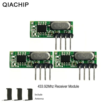 QIACHIP 3tk 433 mhz RF Vastuvõtja Superheterodyne UHF KÜSI 433Mhz Remote Control Module Kit Väikesed, Vähese energia Arduino Uno