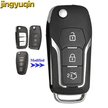 Jingyuqin Flip Remote Kohandatud Auto Võti Kest Ford Focus 2 3 Fiesta, Mondeo Ühendage C S Max Ka HU101 FO21 3B Smart Fob