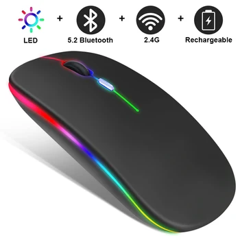 Juhtmeta Hiir RGB Laetav Bluetooth Hiired Traadita Arvuti Mause LED Taustavalgustusega Ergonoomiline Gaming Mouse Sülearvuti