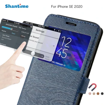 PU Leather Phone Case For iPhone SE 2020 Flip Case For iPhone SE 2020 Aknas Raamat Juhul Pehme TPU Silikoon tagakaas
