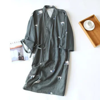 Jaapani Kimono Hommikumantel Pajama Naine Puhtast Puuvillast Marli Kodus Riided, Pikkade varrukatega Magada Põhjad Naiste Pikk Rüüdes Magada Tops