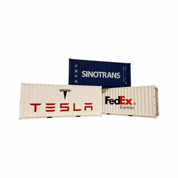 1:20/1:24 Skaala veoauto tarvikud, konteiner kast mudel mänguasi diecast simulatsiooni shipping container mudel ornament ladustamise Kasti show