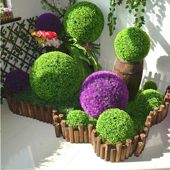 Suur Roheline Kunstlik Taim Palli Ilupuude Pügamiskunst Puu Pulmapidu Kodust Väljas Kaunistamiseks Taimed Plastikust Muru Palli