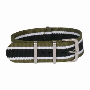 Hulgi-20 MM Must Armee Roheline Sõjalise Spordi Riie Fiber Watchband 20MM Nailon Kellarihmad Käekell Bänd Luku Riie