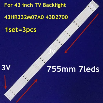 100% Uued 1Set =3TK LED Backlight Riba 43D2700 paneel LC430DUY-SHA1 tv Artel 43A9000 43HR332M07A0 V2 4C-LB430T-HR1CK