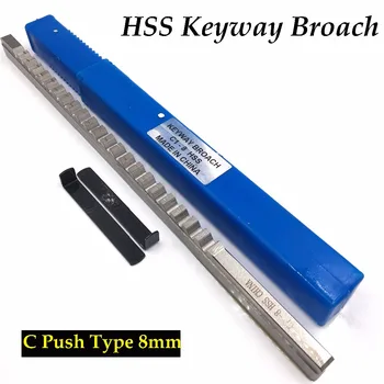 8mm C Push-Tüüpi Keyway kammlõikur võimaldab saada siledaid koos Kompensatsiooniseadmetes Meetriline Suurus kiirlõiketerasest jaoks CNC Lõikamine Metallitöö Tööriist