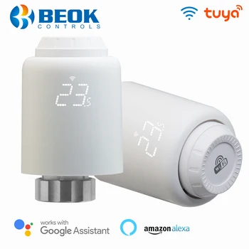 Beok Tuya Wifi Termostaat Radiaatori Ventiilid Smart TRV Ajamid Temperatuuri Kontroller Töötab Alexa Google ' i Kodu TRV-603, M30