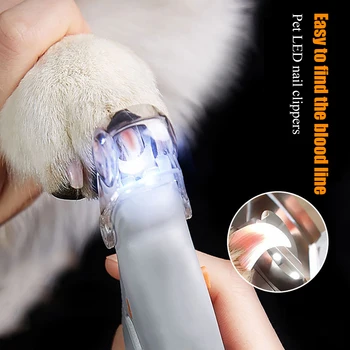 2021 Professionaalne Lemmikloomade Küünte Elektrilised Käärid Lemmiklooma Koera Kassi Küünte Küünis Käärid LED Valgus Looma Küüne Käärid Lemmiklooma Tooted