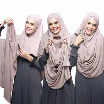 2022 Uus Stiil 75*180Cm Moslemi Mull Sifonki Vahetu Hijab Femme Musulman Headwrap Islami Headscarf Hijab Puuvill Modal Sall